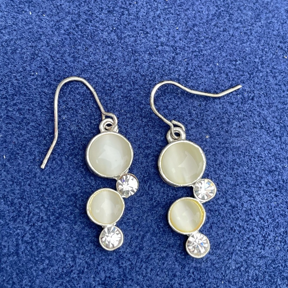 Moonstone & silver  bubble earrings